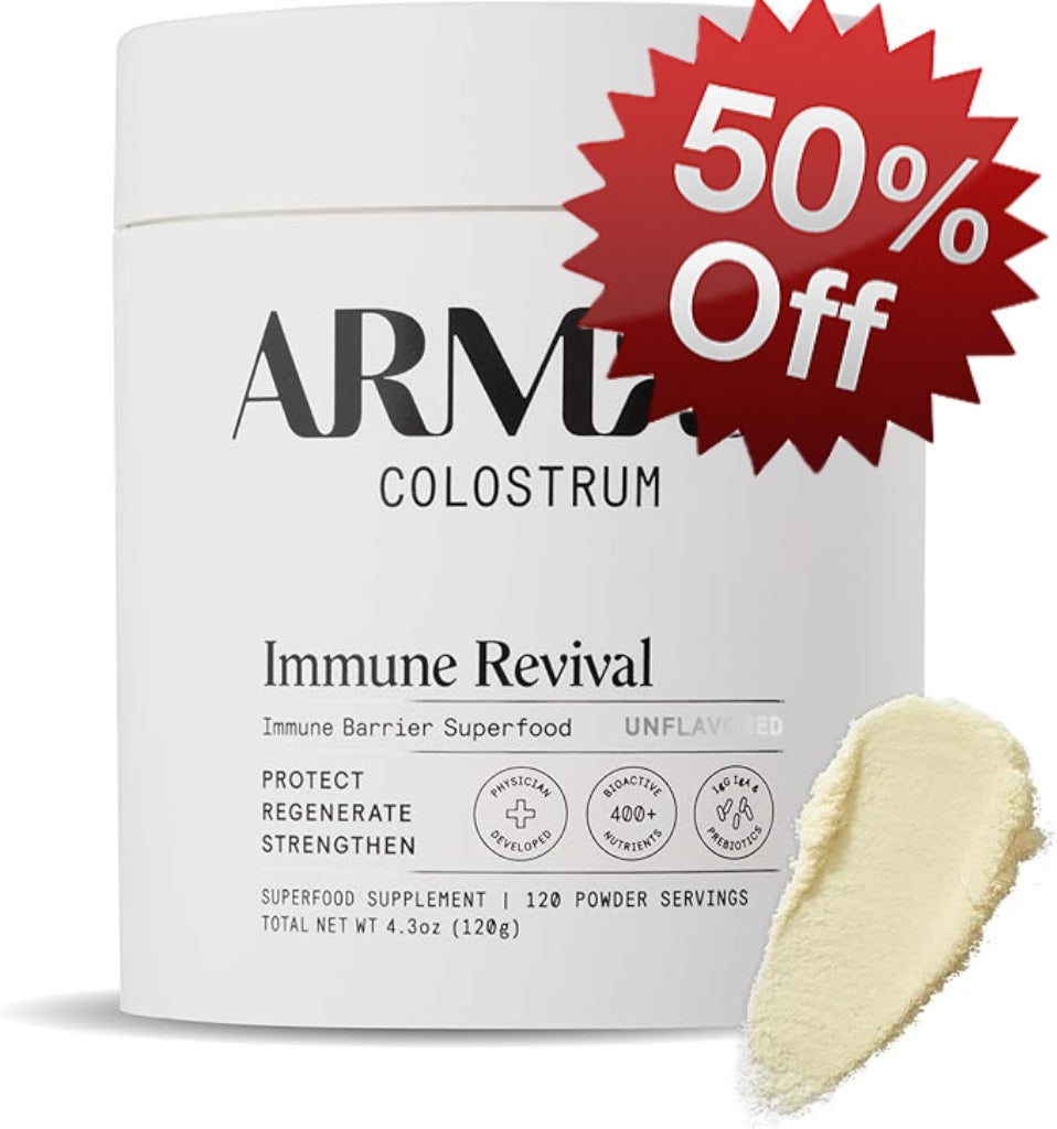 ARMRA Colostrum™ Powder | Unflavored | Gut Health & Bloating | Skin & Hair | Immunity | Keto, Gluten & Fat-Free | 120 Servings