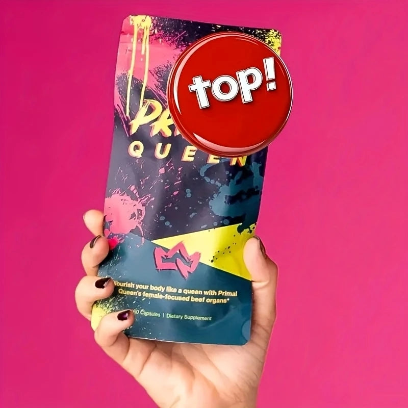 Primal Queen Beef Organ Superfood - 30 Day Refill，Female-Optimized Beef Organ Superfood Supplement (Beef Liver, Kidney, Heart, & 3 More) - 100% Grass Fed, Pasture Raised Cattle - Balance Hormones, Energy, & More for Women